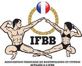 Logo IFBB France – Association Française de Bodybuilding et Fitness, affiliée à l'IFBB